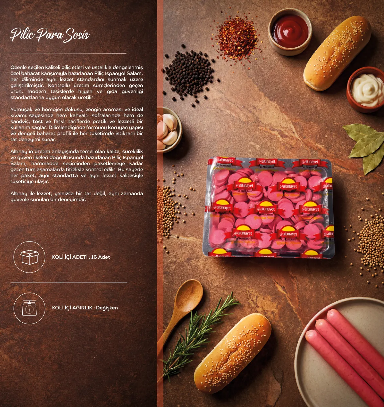 Piliç Para Sosis Golden Moon katalog sayfası